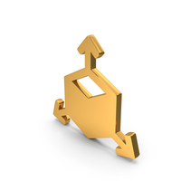 XYZ Coordinate System Icon Gold PNG & PSD Images