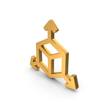 XYZ Coordinate System Icon Gold PNG & PSD Images