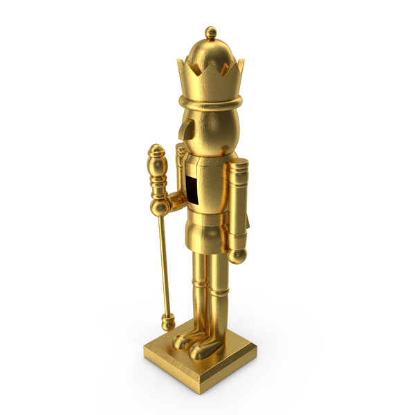 Wooden Christmas Nutcracker Gold PNG & PSD Images