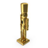 Wooden Christmas Nutcracker Gold PNG & PSD Images