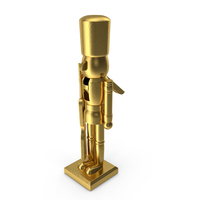 Wooden Christmas Nutcracker Gold PNG & PSD Images