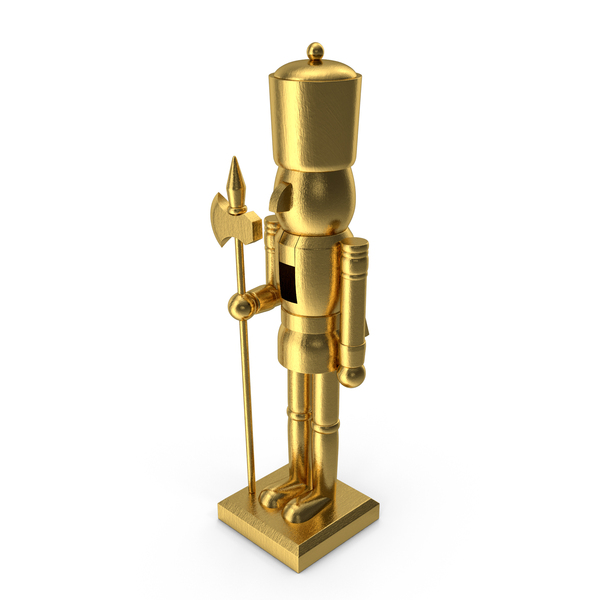 Wooden Christmas Nutcracker Gold PNG & PSD Images