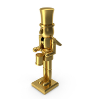 Wooden Christmas Nutcracker Gold PNG & PSD Images
