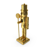 Wooden Christmas Nutcracker Gold PNG & PSD Images
