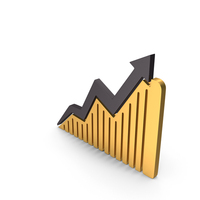 Growth Market Arrow Bar Chart PNG & PSD Images