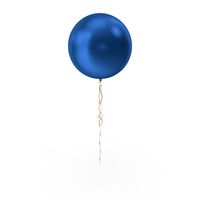 Blue Metallic Round Balloon PNG & PSD Images
