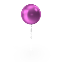 Pink Metallic Round Balloon PNG & PSD Images