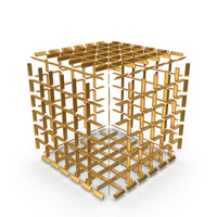 Frame Box Pieces On Cube Abstract PNG & PSD Images