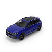 Volkswagen Touareg 2024 Blue Lights On PNG & PSD Images