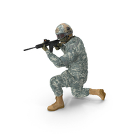 Army Soldier In Grey Camo With Goggles Aiming PNG & PSD Images