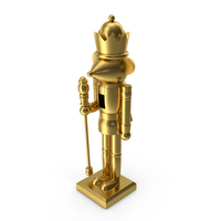 Wooden Nutcracker Mouse King Gold PNG & PSD Images