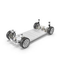 Electric Vehicle Chassis And Battery Pack PNG & PSD Images