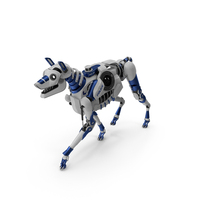 Futuristic Police Robot Dog Walking Pose PNG & PSD Images