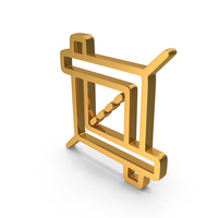 Crop Tool Icon Gold PNG & PSD Images