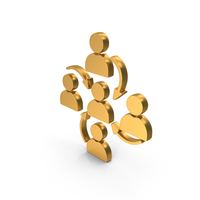 Employee Replacement Icon Gold PNG & PSD Images