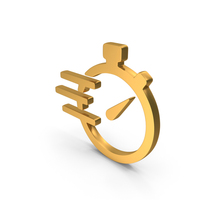 Stopwatch Timer Icon Gold PNG & PSD Images