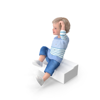 Baby In Summer Strolling Clothes Sitting Pose PNG & PSD Images