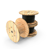 Stack Of Wooden Cable Reels PNG & PSD Images