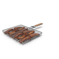 BBQ Handle Grill With Roasted Pork Ribs PNG & PSD Images