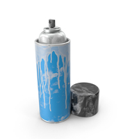 Used Cans Of Spray Paint Blue PNG & PSD Images
