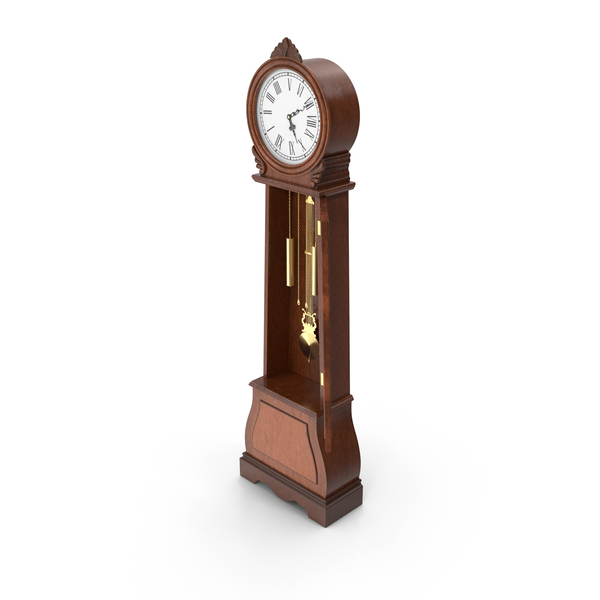 Grandfather Clock With Chime Dark Wood Open PNG & PSD Images