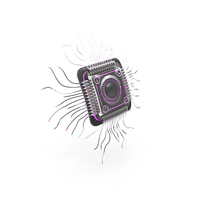 Microchip Implant with Light PNG & PSD Images