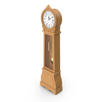 Retro Grandfather Clock Light Wood PNG & PSD Images