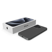 Apple IPhone 15 Pro Black With Box PNG & PSD Images