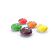 Multicolored Skittles Candies PNG & PSD Images