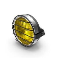 Motorcycle Headlight Yellow With Cover Protector PNG & PSD Images