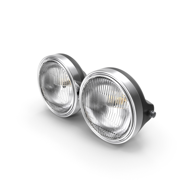 Motorcycle Headlight Pair White PNG & PSD Images