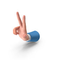 Right Showing Two Finger Hand Gesture PNG & PSD Images