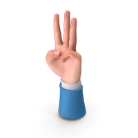 Left Hand Three Showing Finger Gesture PNG & PSD Images