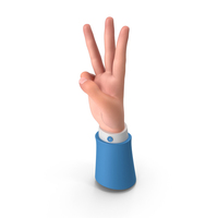 Right Hand Three Showing Finger Gesture PNG & PSD Images