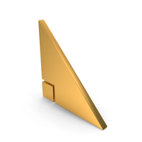 Right Angle 1 Icon Gold PNG & PSD Images