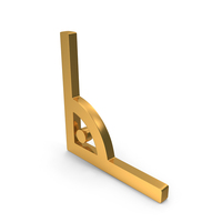 Right Angle Icon Gold PNG & PSD Images