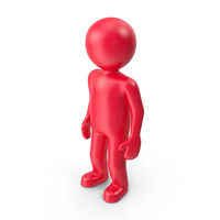Red Stickman Standing PNG & PSD Images