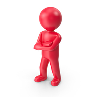 Red Stickman Standing PNG & PSD Images