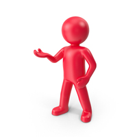 Red Stickman Talks PNG & PSD Images