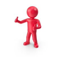 Red Stickman Thumb Up PNG & PSD Images
