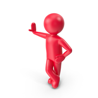 Red Stickman Leaning PNG & PSD Images