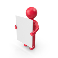 Red Stickman With Billboard PNG & PSD Images