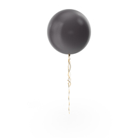 Black Solid Round Balloon PNG & PSD Images