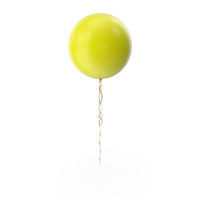 Yellow Solid Round Balloon Copy PNG & PSD Images