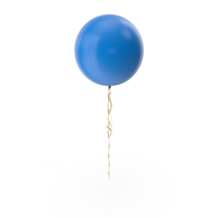 Blue Solid Round Balloon PNG & PSD Images