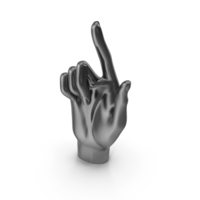 Index Finger Pose Black PNG & PSD Images
