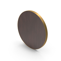 Wooden Circular Board Golden Boarder PNG & PSD Images