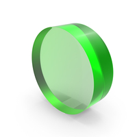 Geometric Shape Circle Cylinder Thick Green Glass PNG & PSD Images