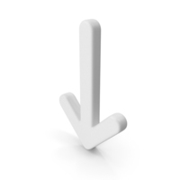 White Arrow Down PNG & PSD Images