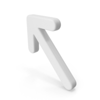 White Diagonal Arrow Up PNG & PSD Images